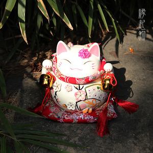 마네키네코 고양이 도자기 인형[오세치모노 일본 복고양이  L size] - 3차재입고